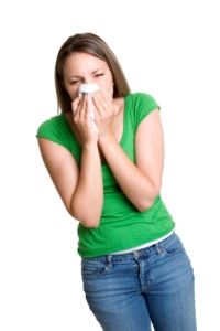Girl Sneezing